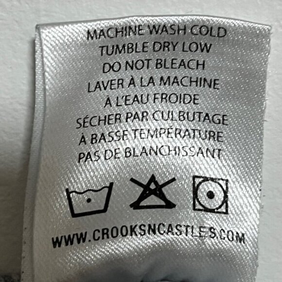 Crooks & Castles Graphic Tee - Medium - Gray Streetwear Logo Shirt - Picture 2 of 8